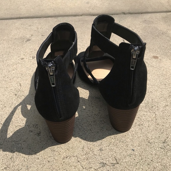 Clarks Deloria Fae Black Suede Heels - Picture 8 of 11